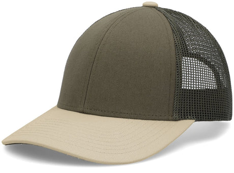 Pacific Headwear Low - Pro Trucker Cap - Pacific Headwear P114 MOSS/BEIGE OS