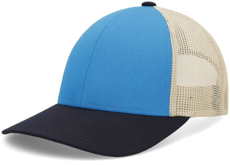 Pacific Headwear Low - Pro Trucker Cap - Pacific Headwear P114 PANTHER TEAL/BEIGE/NAVY OS