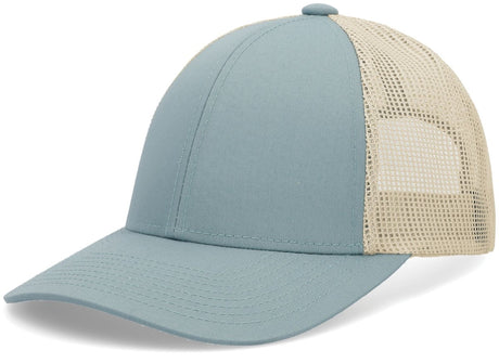 Pacific Headwear Low - Pro Trucker Cap - Pacific Headwear P114 SMOKE BLUE/BEIGE/SMOKE BLUE OS