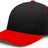 Pacific Headwear M2 Performance PacFlex Cap 498F BLACK/RED S/M
