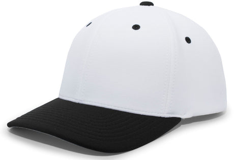 Pacific Headwear M2 Performance PacFlex Cap 498F WHITE/BLACK S/M