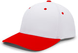 Pacific Headwear M2 Performance PacFlex Cap 498F WHITE/RED S/M
