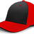 Pacific Headwear M2 Performance PacFlex Contrast Cap 398F BLACK/RED/RED S/M