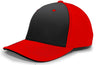 Pacific Headwear M2 Performance PacFlex Contrast Cap 398F BLACK/RED/RED S/M