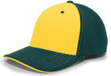 Pacific Headwear M2 Performance PacFlex Contrast Cap 398F GOLD/DARK GREEN/DARK GREEN S/M