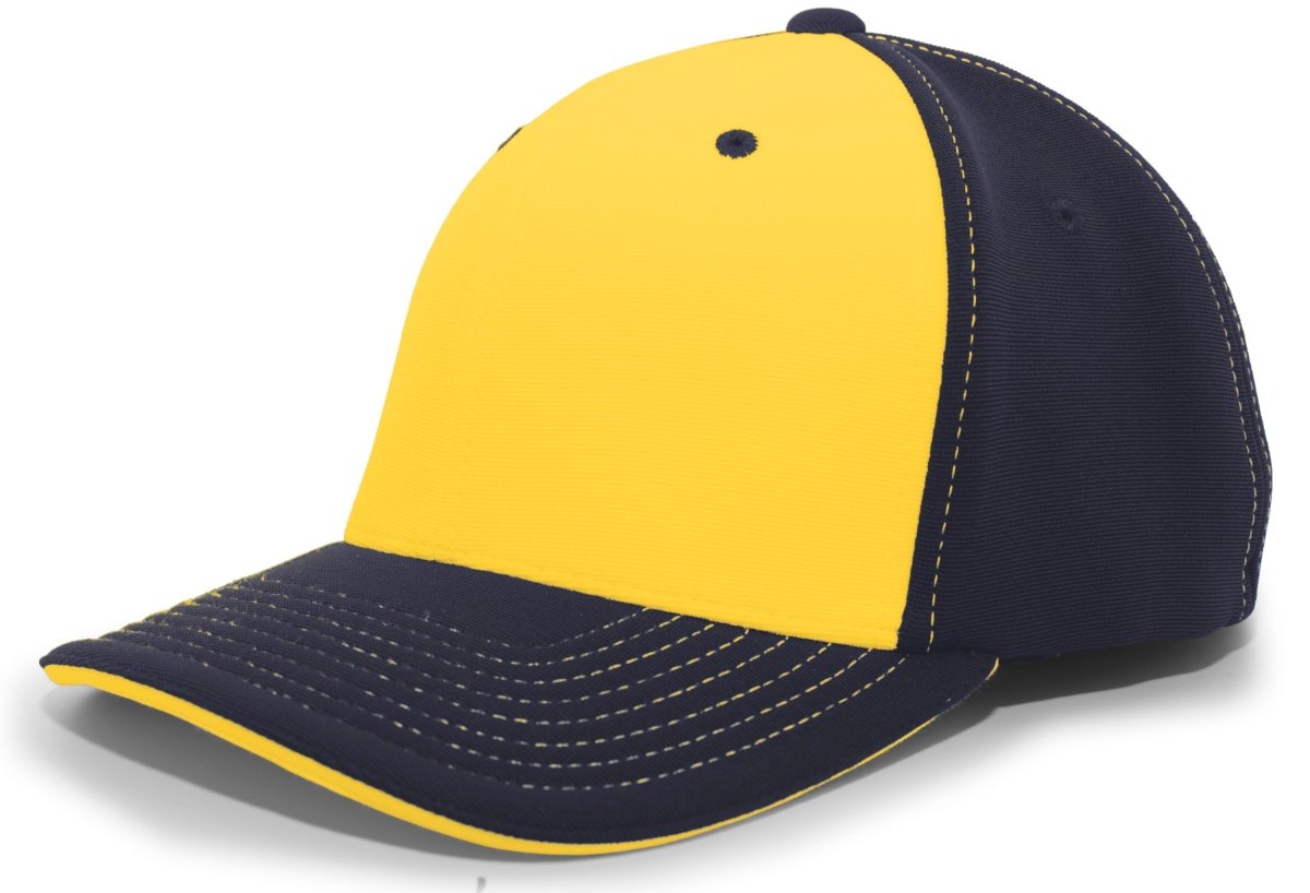 Pacific Headwear M2 Performance PacFlex Contrast Cap 398F GOLD/NAVY/NAVY S/M