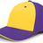 Pacific Headwear M2 Performance PacFlex Contrast Cap 398F GOLD/PURPLE/PURPLE S/M