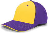 Pacific Headwear M2 Performance PacFlex Contrast Cap 398F GOLD/PURPLE/PURPLE S/M
