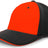 Pacific Headwear M2 Performance PacFlex Contrast Cap 398F ORANGE/BLACK/BLACK S/M