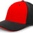 Pacific Headwear M2 Performance PacFlex Contrast Cap 398F RED/BLACK/BLACK S/M