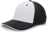 Pacific Headwear M2 Performance PacFlex Contrast Cap 398F SILVER/BLACK/BLACK S/M