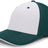 Pacific Headwear M2 Performance PacFlex Contrast Cap 398F SILVER/DARK GREEN/DARK GREEN S/M