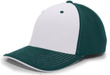 Pacific Headwear M2 Performance PacFlex Contrast Cap 398F SILVER/DARK GREEN/DARK GREEN S/M