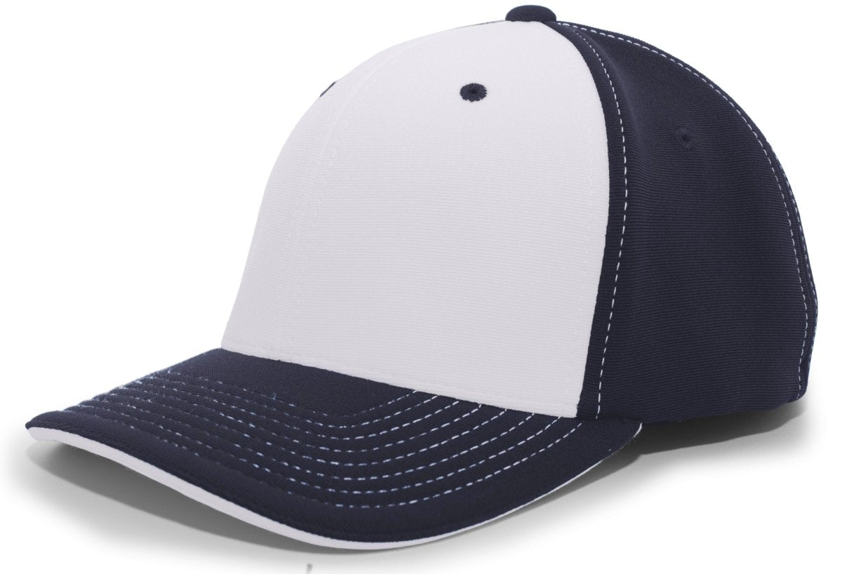 Pacific Headwear M2 Performance PacFlex Contrast Cap 398F SILVER/NAVY/NAVY S/M