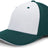 Pacific Headwear M2 Performance PacFlex Contrast Cap 398F WHITE/DARK GREEN/DARK GREEN S/M