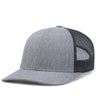 Pacific Headwear Melange Heather Low - Profile Trucker 210C GREY HEATHER/NAVY/GREY HEATHER OS