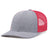 Pacific Headwear Melange Heather Low - Profile Trucker 210C GREY HEATHER/RED/GREY HEATHER OS