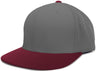 Pacific Headwear Perforated F3 Performance Flexfit® Cap - Pacific Headwear ES474 GRAPHITE/MAROON S/M