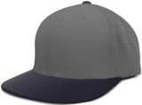 Pacific Headwear Perforated F3 Performance Flexfit® Cap - Pacific Headwear ES474 GRAPHITE/NAVY S/M