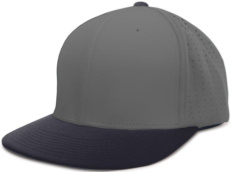 Pacific Headwear Perforated F3 Performance Flexfit® Cap - Pacific Headwear ES474 GRAPHITE/NAVY S/M