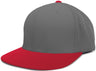 Pacific Headwear Perforated F3 Performance Flexfit® Cap - Pacific Headwear ES474 GRAPHITE/RED S/M