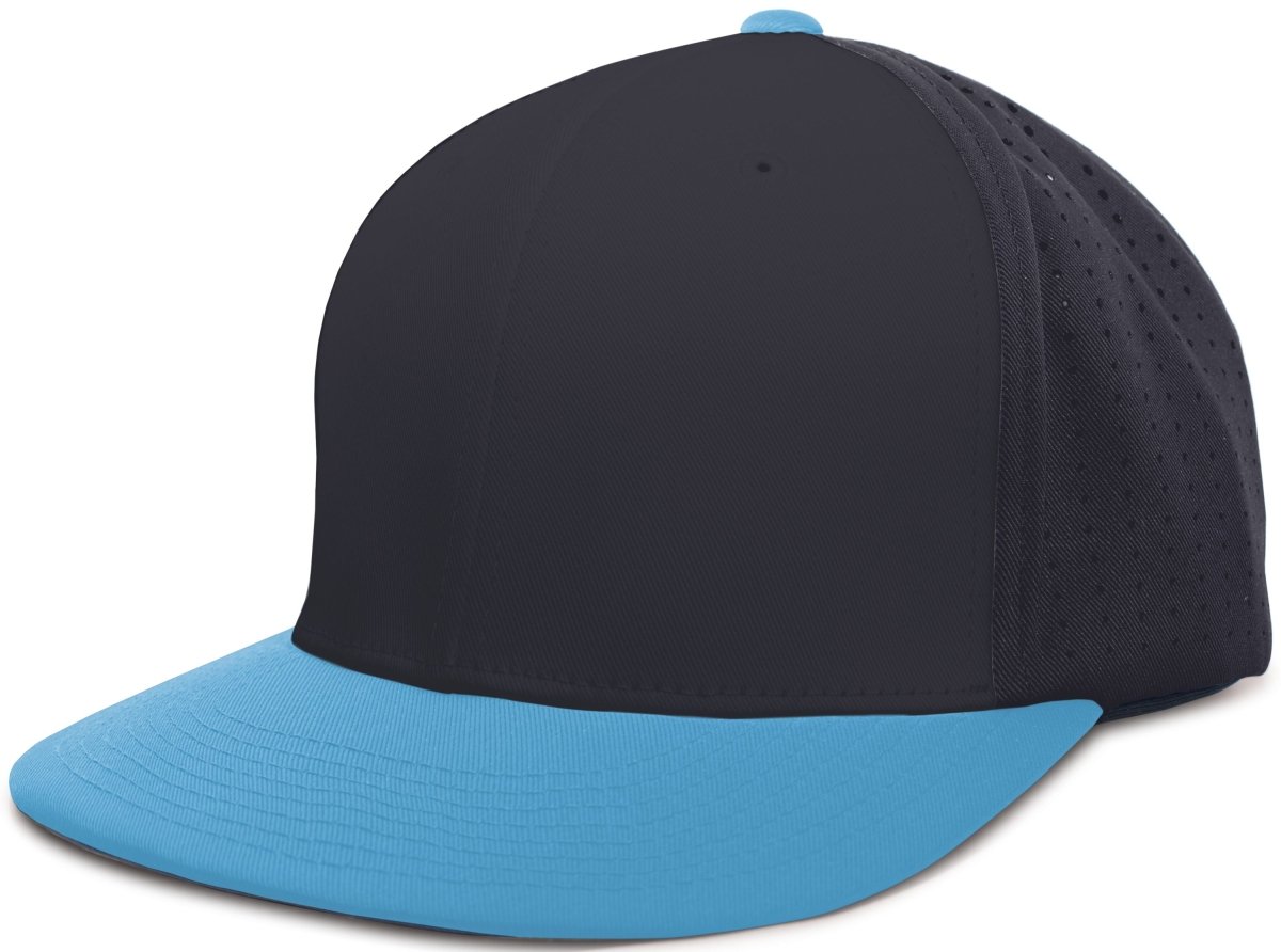 Pacific Headwear Perforated F3 Performance Flexfit® Cap - Pacific Headwear ES474 NAVY/COLUMBIA BLUE S/M