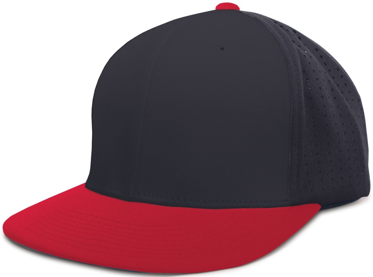 Pacific Headwear Perforated F3 Performance Flexfit® Cap - Pacific Headwear ES474 NAVY/RED S/M