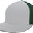 Pacific Headwear Perforated F3 Performance Flexfit® Cap - Pacific Headwear ES474 SILVER/DARK GREEN/SILVER S/M