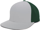 Pacific Headwear Perforated F3 Performance Flexfit® Cap - Pacific Headwear ES474 SILVER/DARK GREEN/SILVER S/M