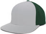 Pacific Headwear Perforated F3 Performance Flexfit® Cap - Pacific Headwear ES474 SILVER/DARK GREEN/SILVER S/M
