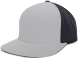 Pacific Headwear Perforated F3 Performance Flexfit® Cap - Pacific Headwear ES474 SILVER/NAVY/SILVER S/M