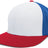 Pacific Headwear Perforated F3 Performance Flexfit® Cap - Pacific Headwear ES474 WHITE/ROYAL/RED S/M