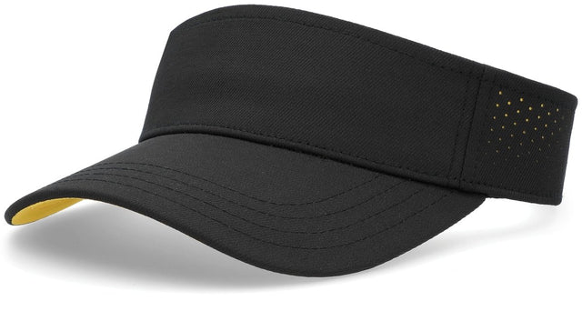 Pacific Headwear Perforated Visor Powered by Coolcore® - Pacific Headwear P500 BLACK/GOLD OS