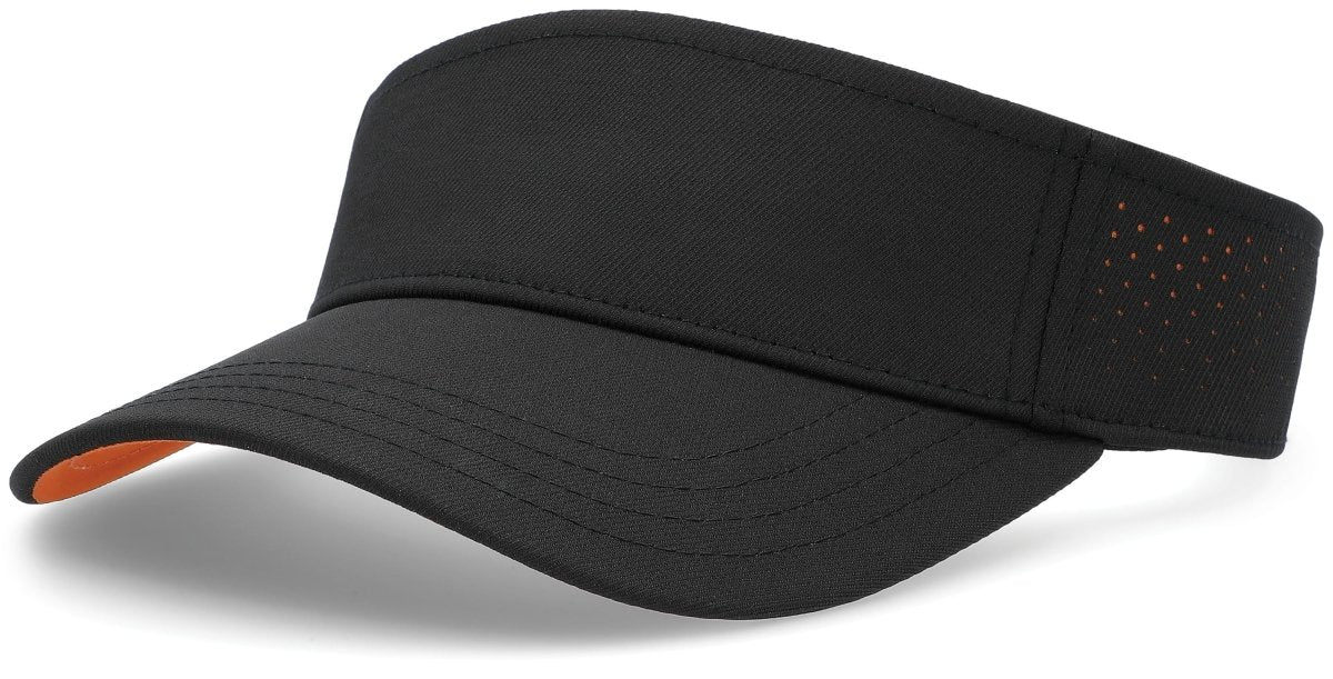 Pacific Headwear Perforated Visor Powered by Coolcore® - Pacific Headwear P500 BLACK/ORANGE OS