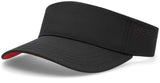 Pacific Headwear Perforated Visor Powered by Coolcore® - Pacific Headwear P500 BLACK/RED OS