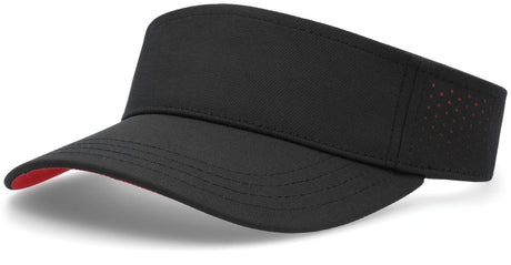Pacific Headwear Perforated Visor Powered by Coolcore® - Pacific Headwear P500 BLACK/RED OS