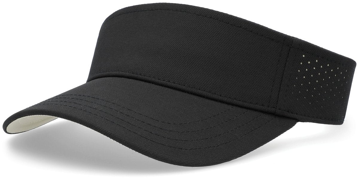 Pacific Headwear Perforated Visor Powered by Coolcore® - Pacific Headwear P500 BLACK/VEGAS GOLD OS