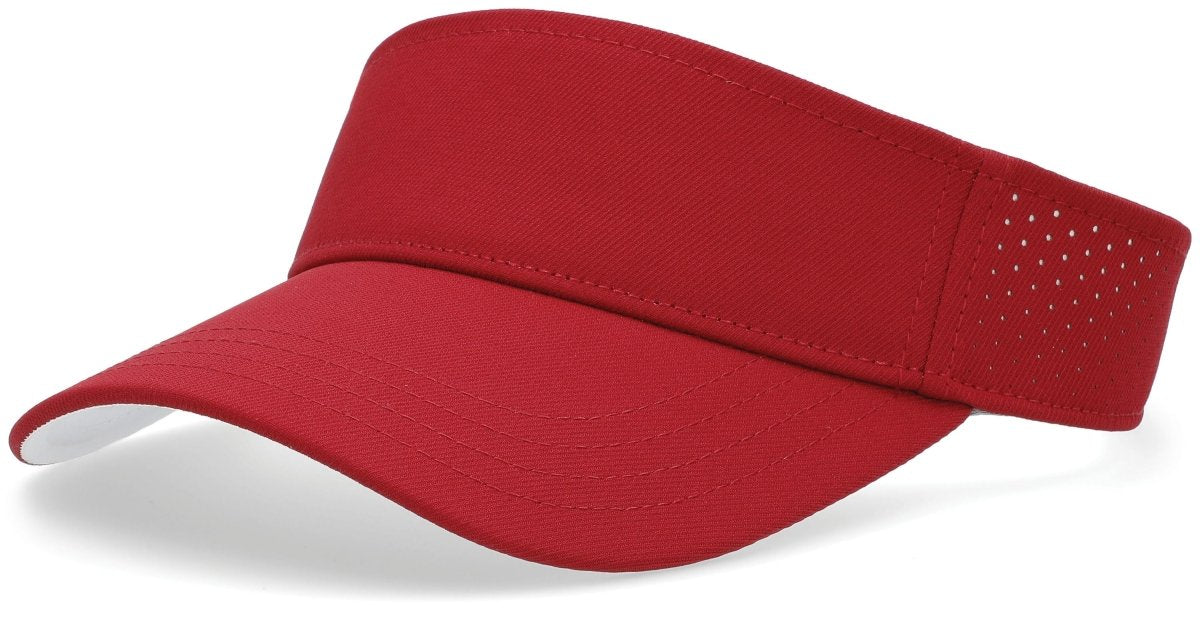 Pacific Headwear Perforated Visor Powered by Coolcore® - Pacific Headwear P500 CARDINAL/WHITE OS