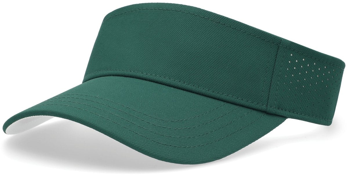 Pacific Headwear Perforated Visor Powered by Coolcore® - Pacific Headwear P500 DARK GREEN/WHITE OS