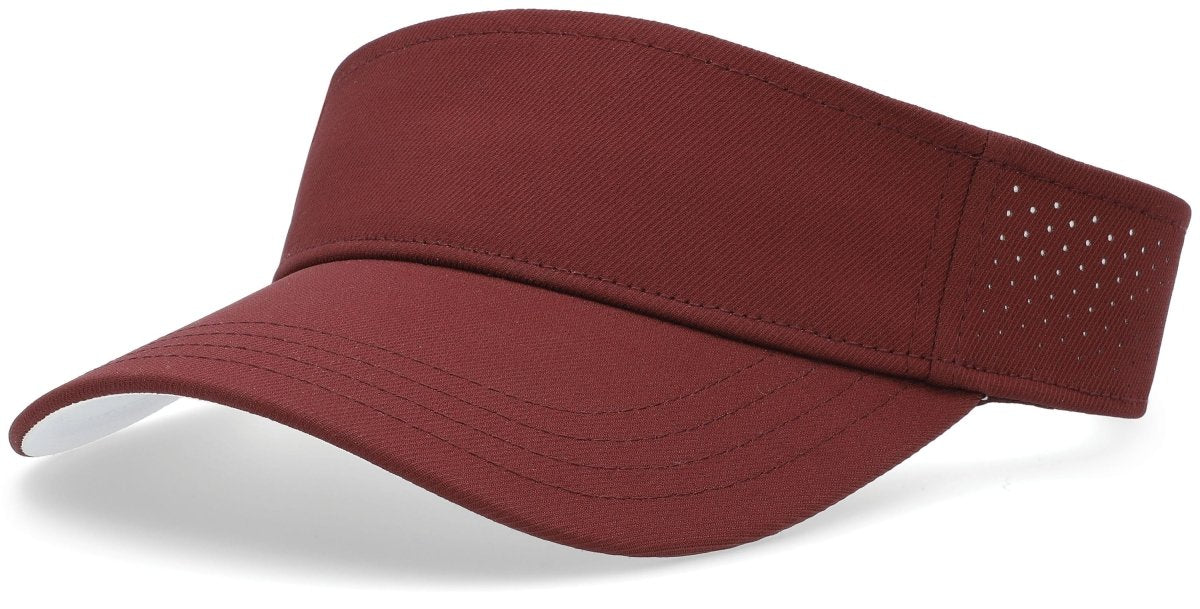 Pacific Headwear Perforated Visor Powered by Coolcore® - Pacific Headwear P500 MAROON/WHITE OS