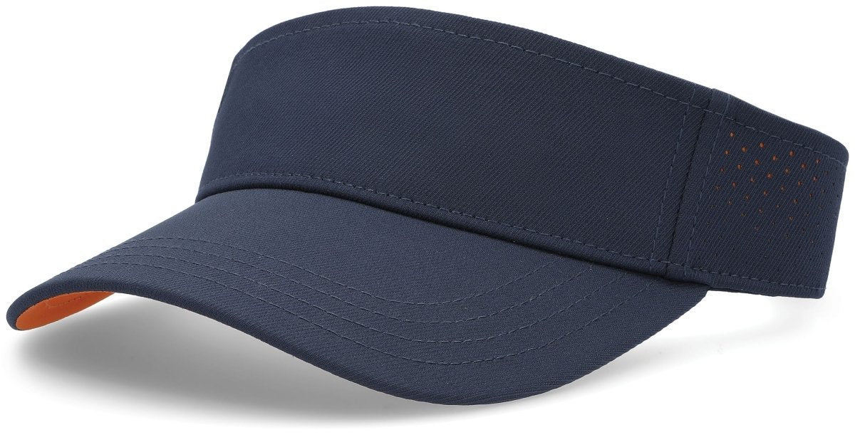 Pacific Headwear Perforated Visor Powered by Coolcore® - Pacific Headwear P500 NAVY/ORANGE OS
