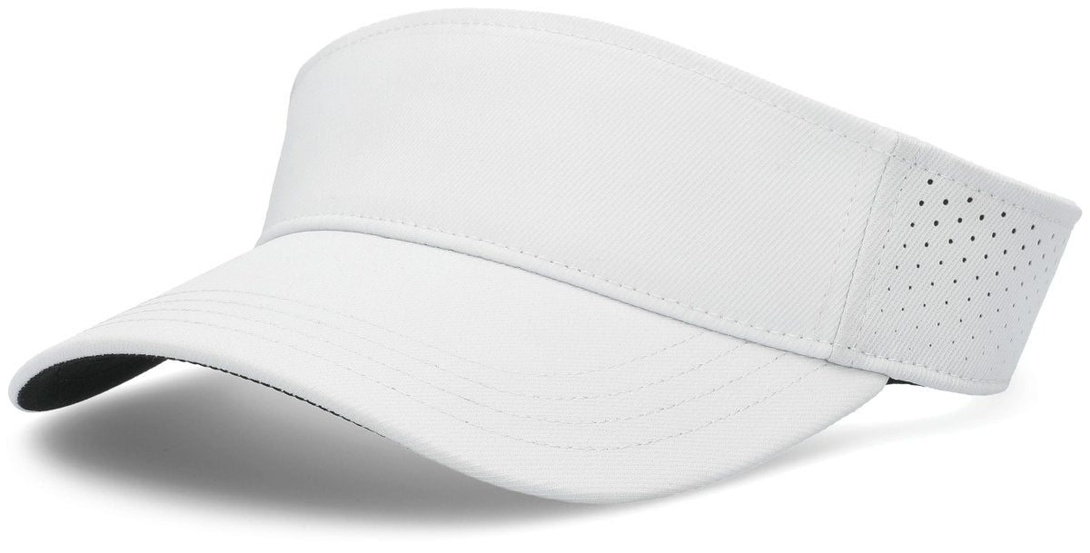 Pacific Headwear Perforated Visor Powered by Coolcore® - Pacific Headwear P500 WHITE/BLACK OS