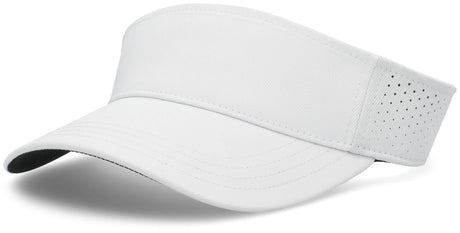 Pacific Headwear Perforated Visor Powered by Coolcore® - Pacific Headwear P500 WHITE/BLACK OS