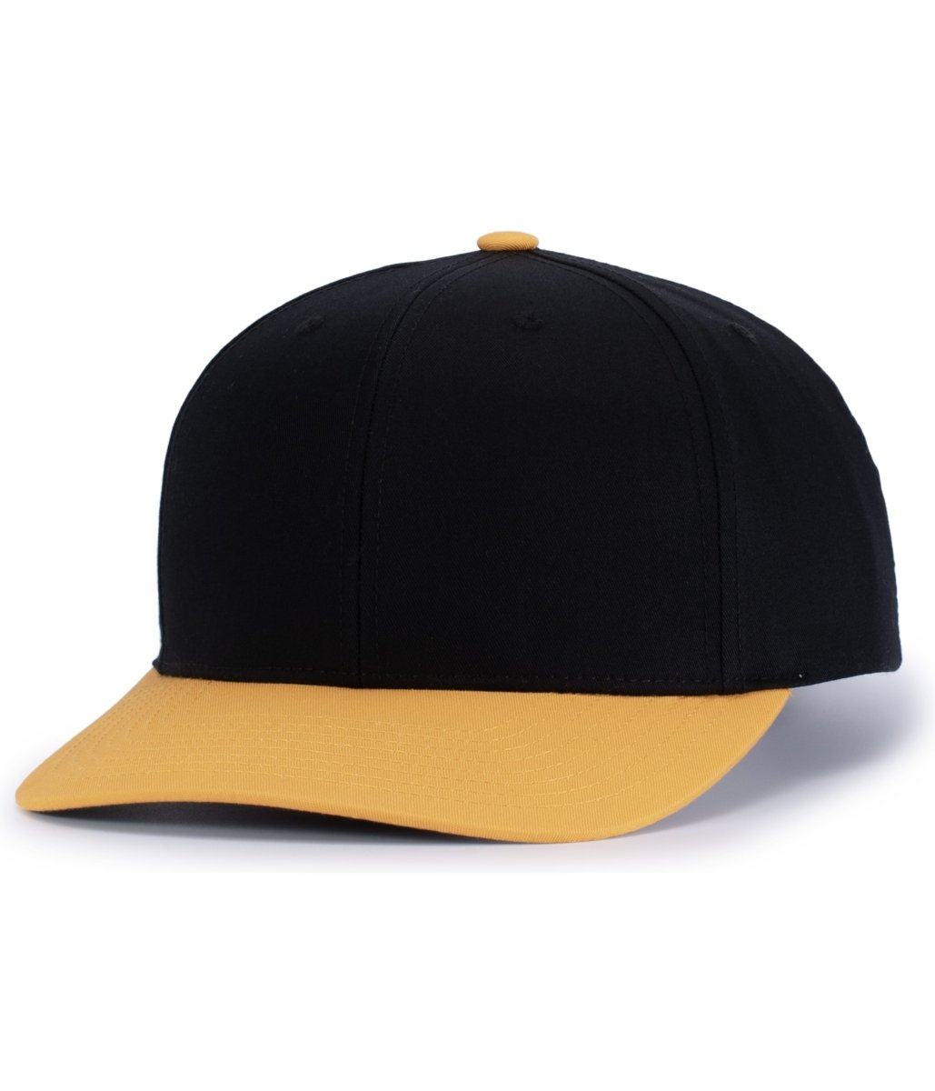 Pacific Headwear POLY/COTTON SNAPBACK CAP - Pacific Headwear P322 BLACK/GOLD YTH
