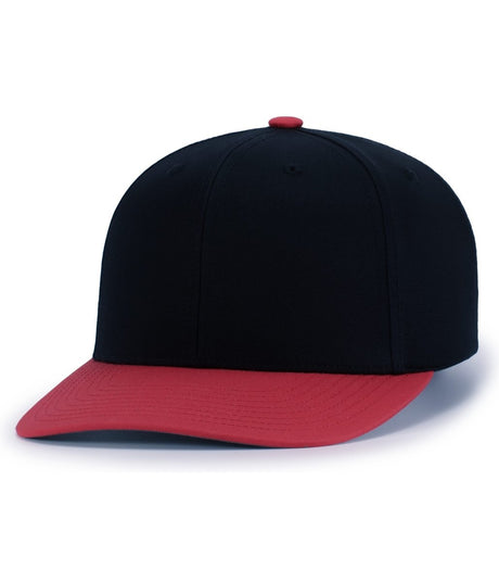 Pacific Headwear POLY/COTTON SNAPBACK CAP - Pacific Headwear P322 BLACK/RED YTH