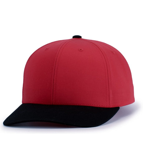 Pacific Headwear POLY/COTTON SNAPBACK CAP - Pacific Headwear P322 RED/BLACK YTH
