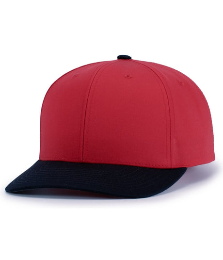 Pacific Headwear POLY/COTTON SNAPBACK CAP - Pacific Headwear P322 RED/NAVY YTH