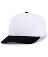 Pacific Headwear POLY/COTTON SNAPBACK CAP - Pacific Headwear P322 WHITE/BLACK YTH