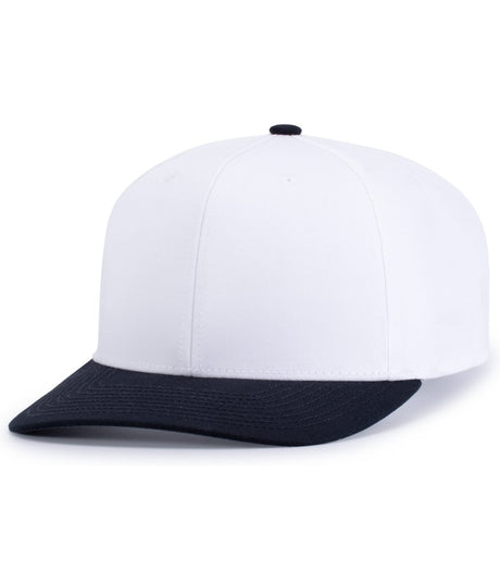Pacific Headwear POLY/COTTON SNAPBACK CAP - Pacific Headwear P322 WHITE/NAVY YTH