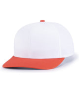 Pacific Headwear POLY/COTTON SNAPBACK CAP - Pacific Headwear P322 WHITE/ORANGE YTH
